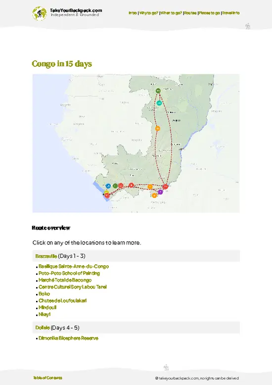 example page 4 from our offline Travel Guide for Republic of the Congo